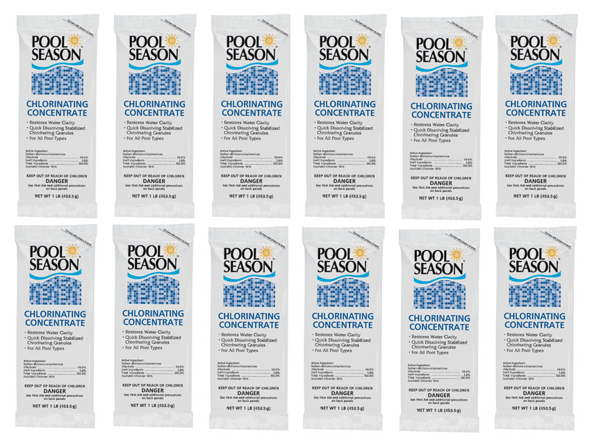 HGH-50-2501-12  - Quick Dissolving Chlorine Shock - 12 x 1lb bags (12lbs) - HGH-50-2501-12